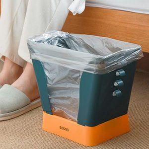 Plastic Small Trash Can, 9-Gear Adjustable Size Multifunction Garbage Can